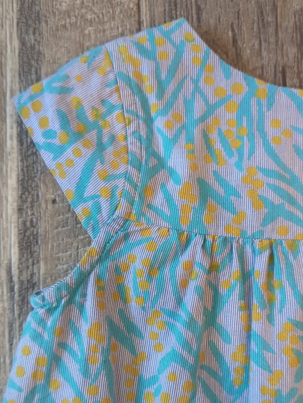 ROLLER RABBIT girls 100% Cotton Blue/Turquoise/Yellow girls embroidered dress  6